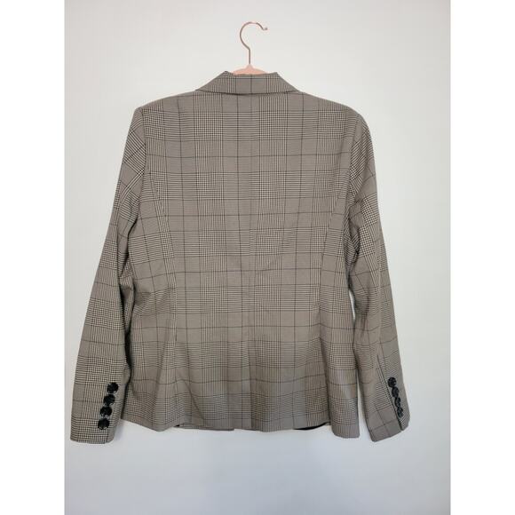 Evereve Women's Plaid Blazer Jacket Single Button Size Medium Academia Fall - Picture 2 of 8